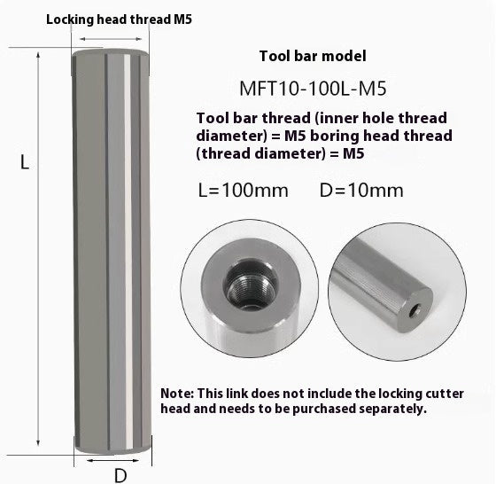 6034 MFT tungsten steel anti-vibration cutter shank lock tooth cutter shank high precision end milling cutter shank monolithic alloy interchangeable carbide head Shandong Denso Pricision Tools Co.,Ltd.